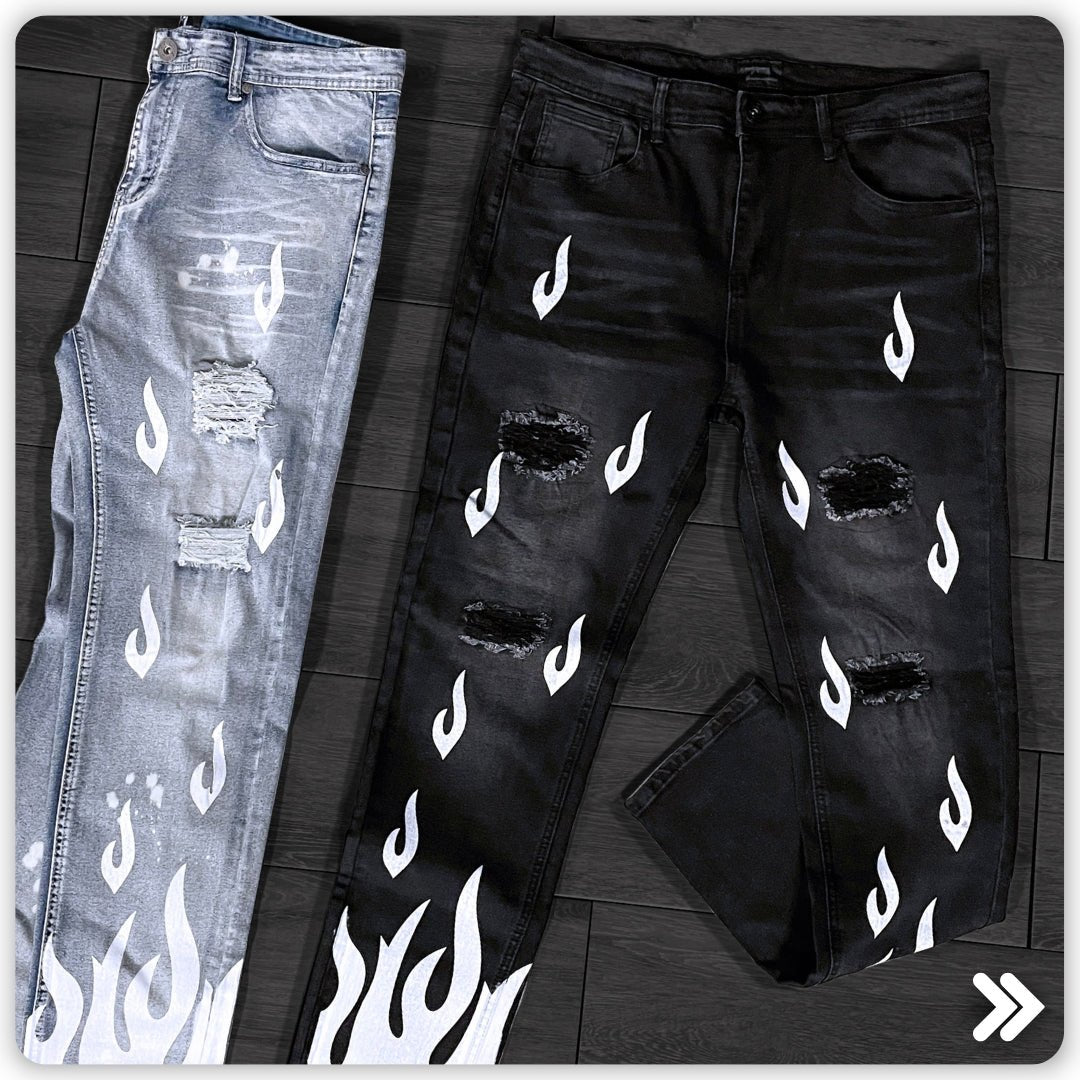Set Your Style Ablaze with Zamage's Rising Flame Denim Restock