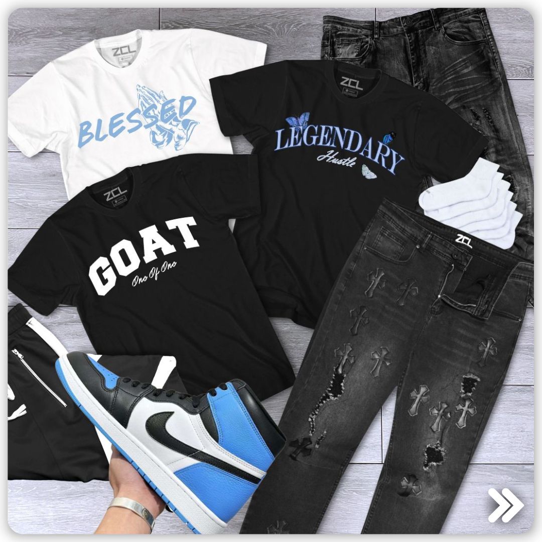 Zamage's Air Jordan 1 High OG UNC Toe Sneaker Tees - Zamage