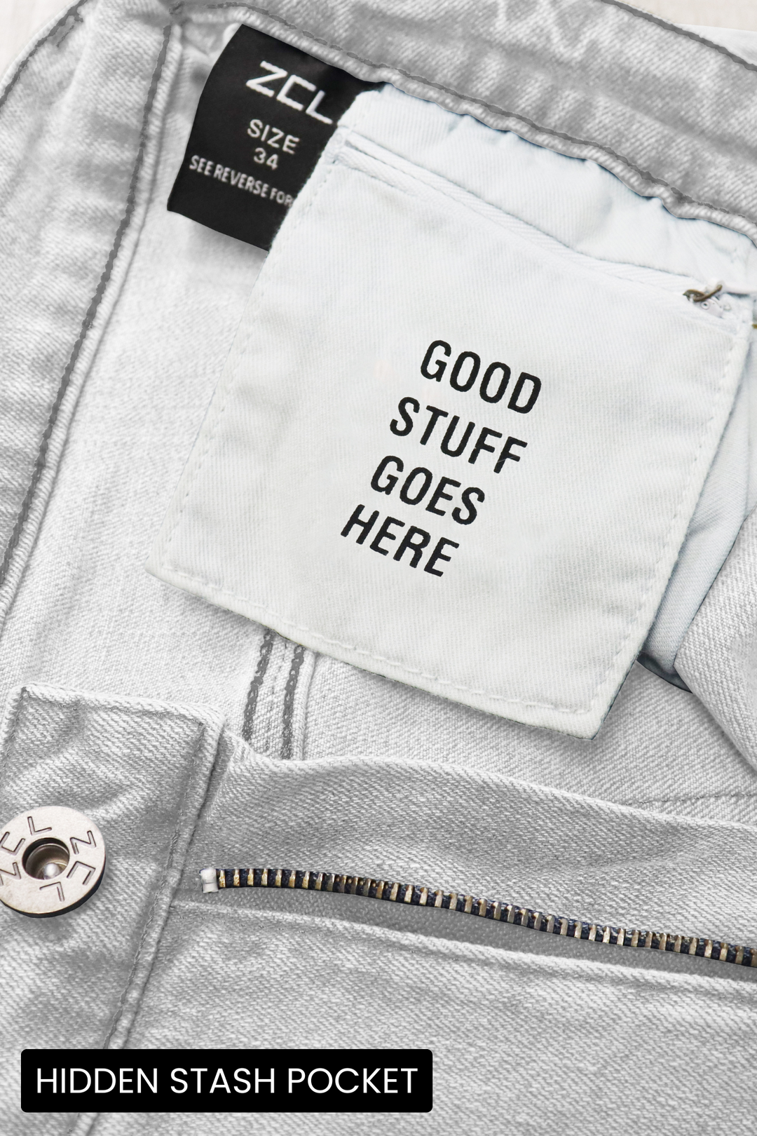 Vortex Stacked Denim (Grey Bleach Wash) - Zamage