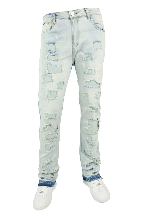 Apex Stacked Denim (Bleach Wash) - Zamage