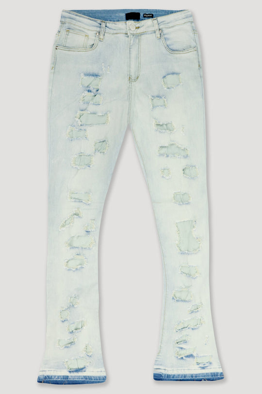 Apex Stacked Denim (Bleach Wash) - Zamage