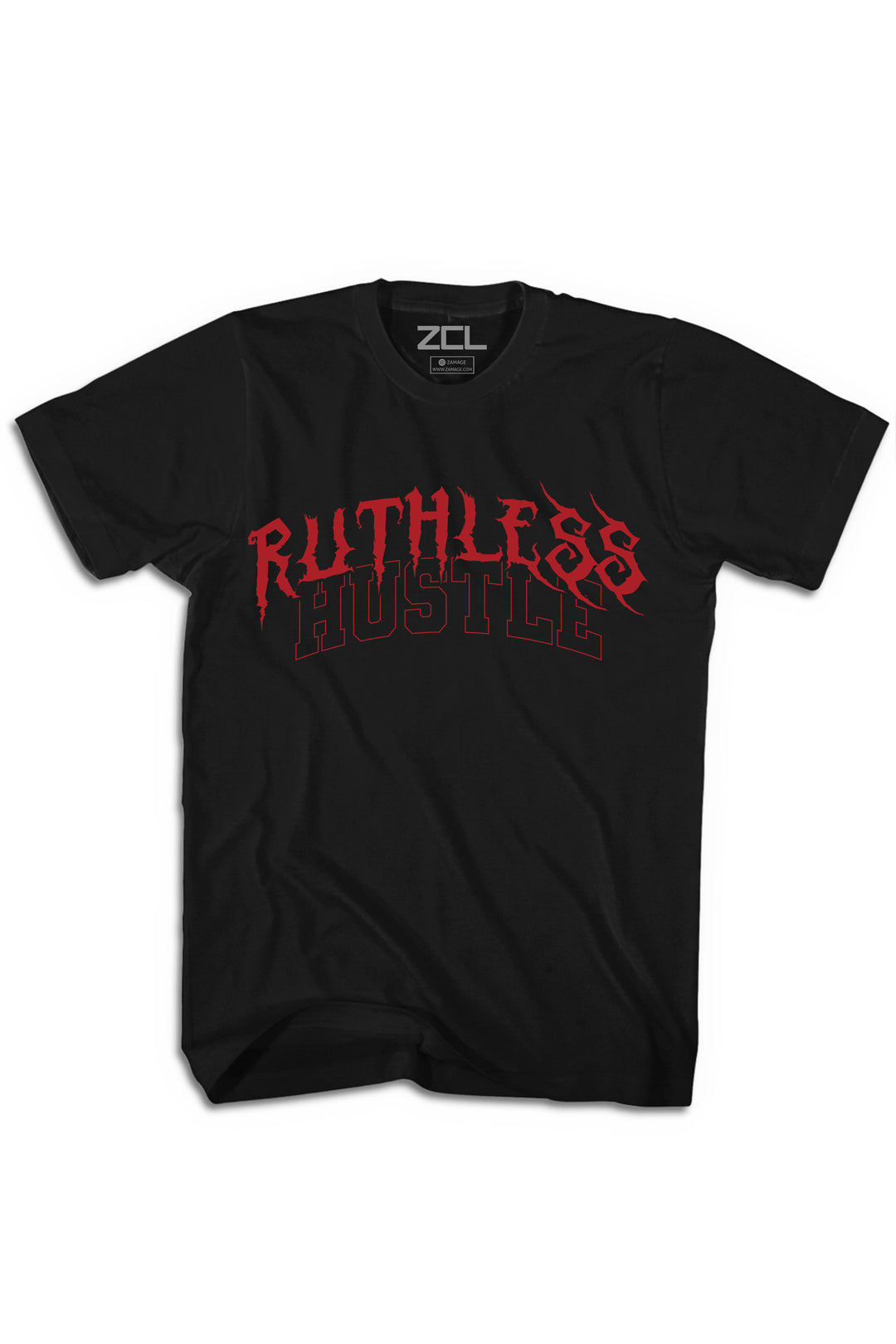 Ruthless Hustle Tee (Red Logo) - Zamage