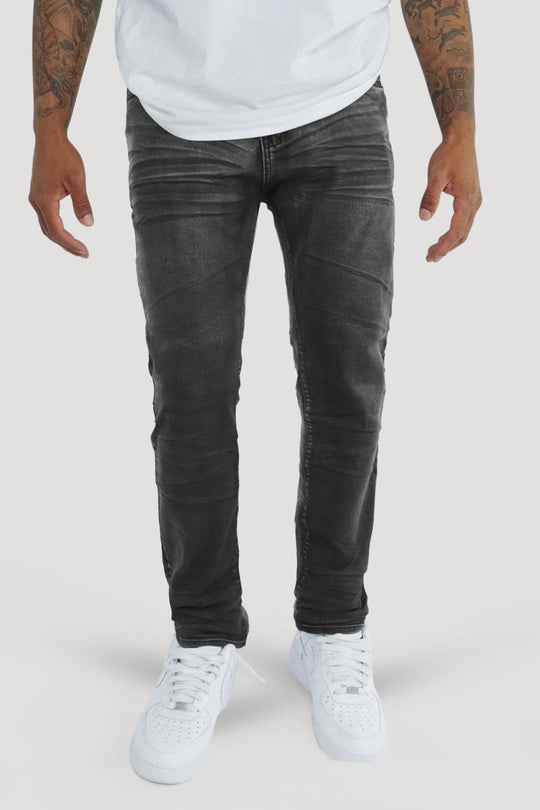 Clean Cut Slim Fit Denim (Black Wash) (M8248D) - Zamage