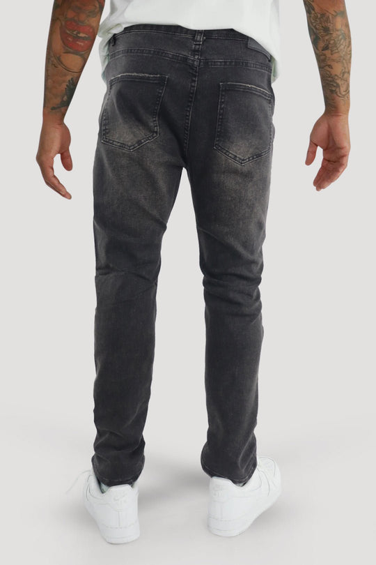 Clean Cut Slim Fit Denim (Black Wash) (M8248D) - Zamage
