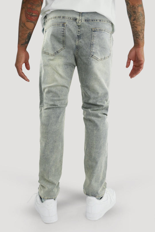 Clean Cut Slim Fit Denim (Dirty Vintage) (M8248D) - Zamage