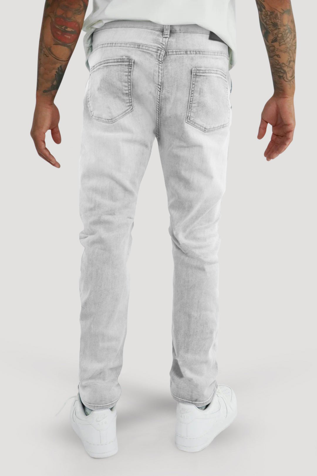 Clean Cut Slim Fit Denim (Grey Wash) (M8248D) - Zamage
