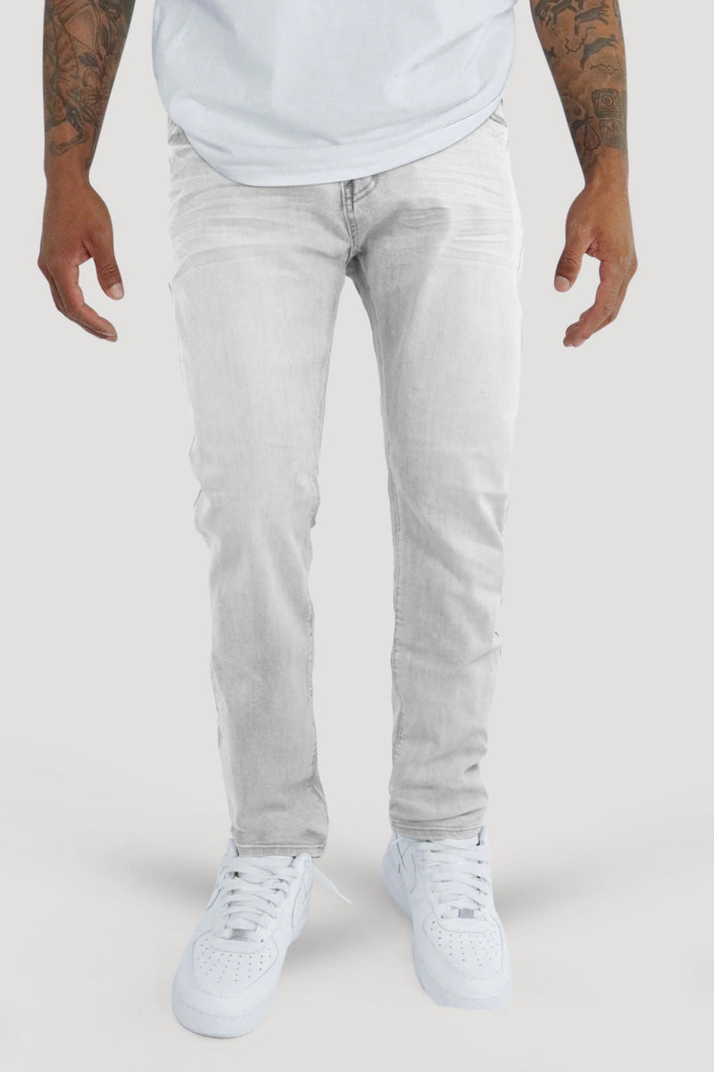 Clean Cut Slim Fit Denim (Grey Wash) (M8248D) - Zamage