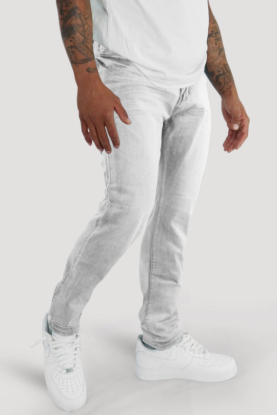 Clean Cut Slim Fit Denim (Grey Wash) (M8248D) - Zamage