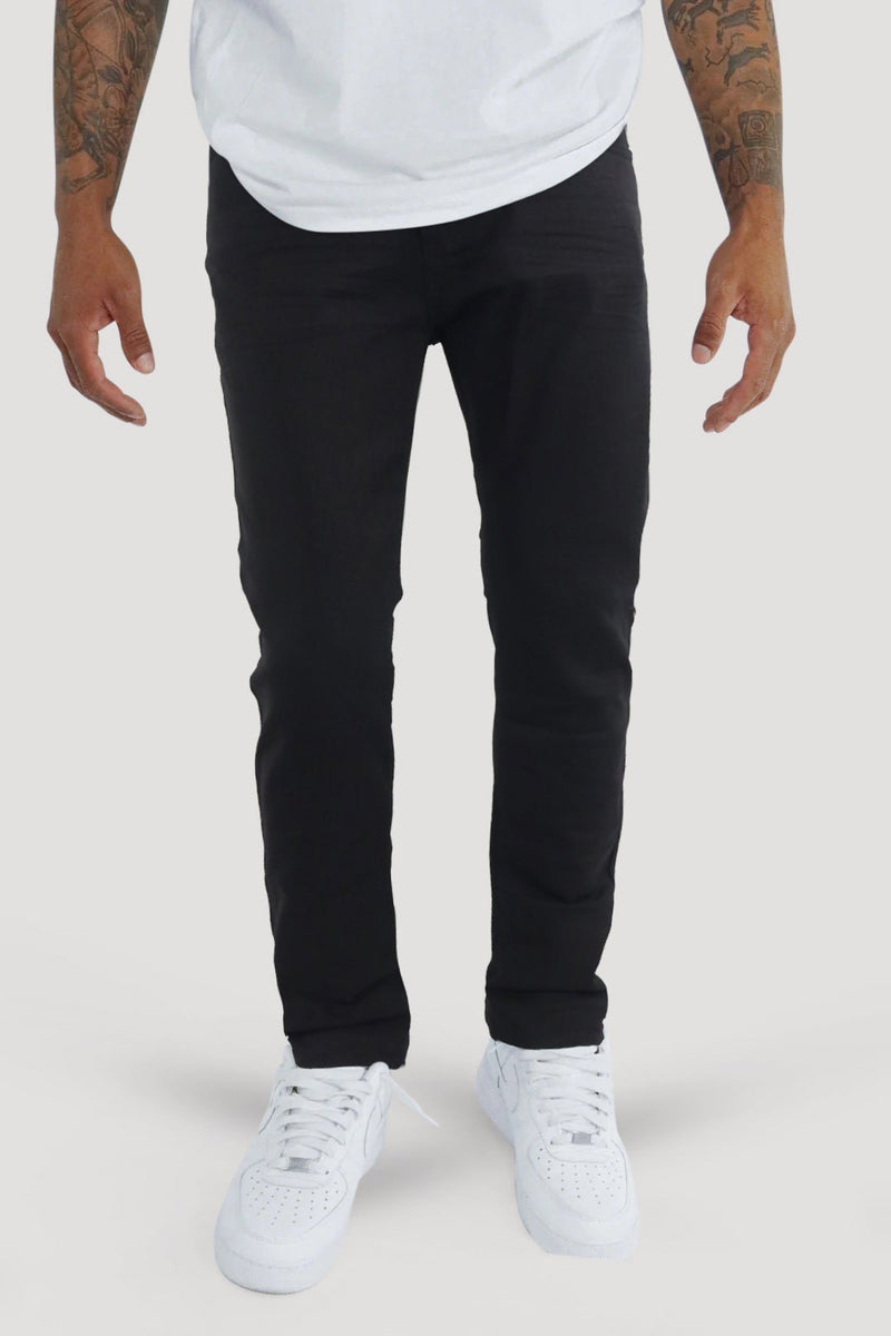 Clean Cut Slim Fit Denim (Jet Black) (M8248T) - Zamage