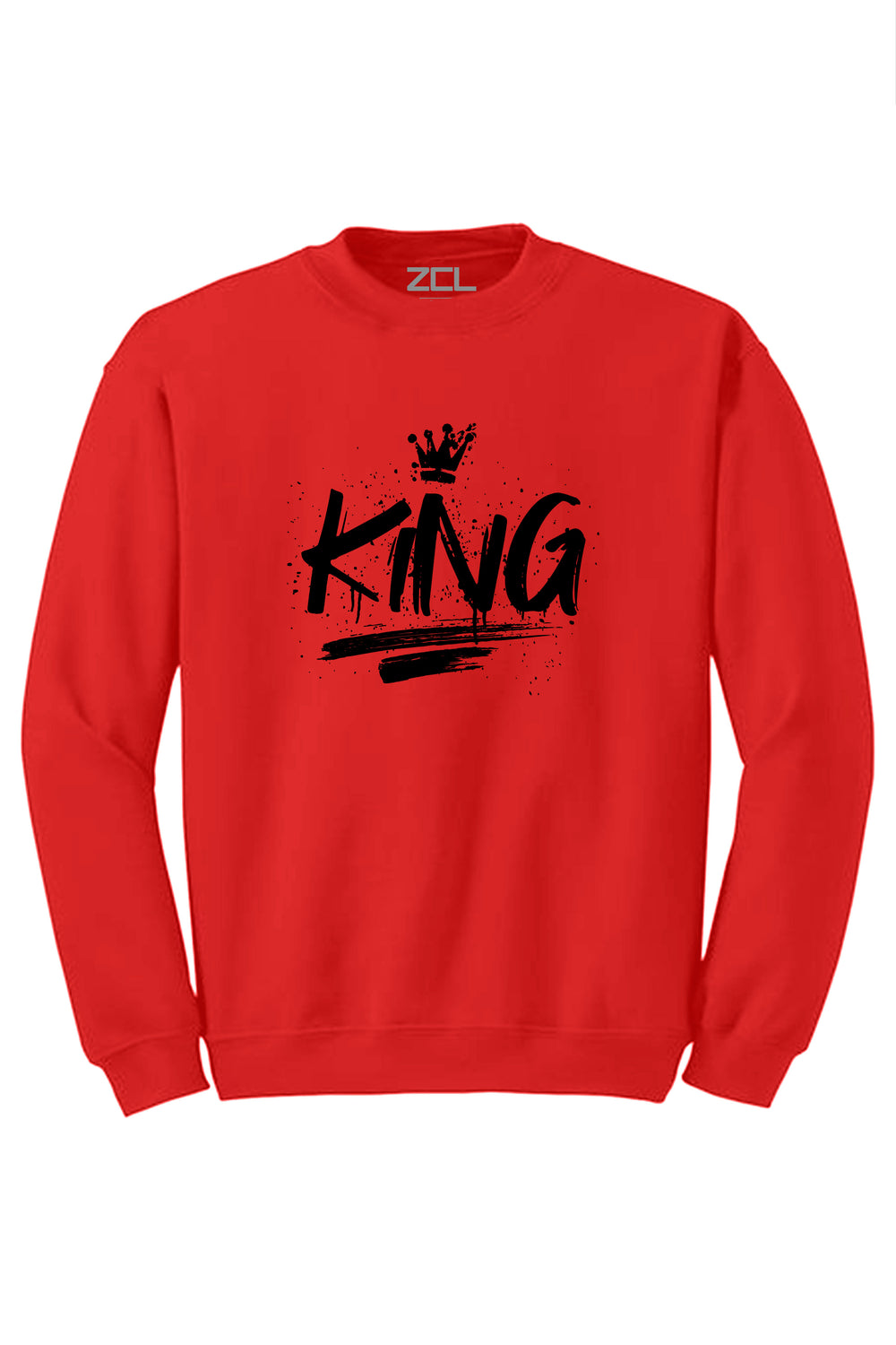 King Crewneck Sweatshirt (Black Logo) - Zamage
