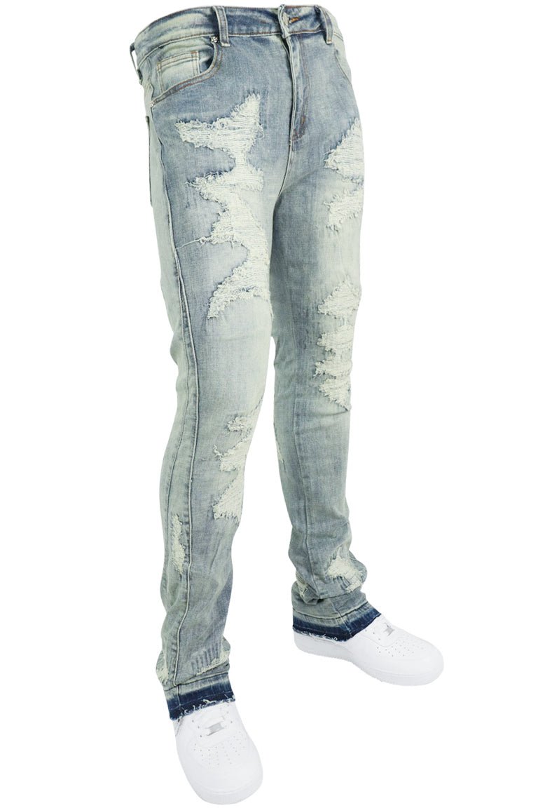 Elevated Stacked Denim (Bleach Wash) - Zamage
