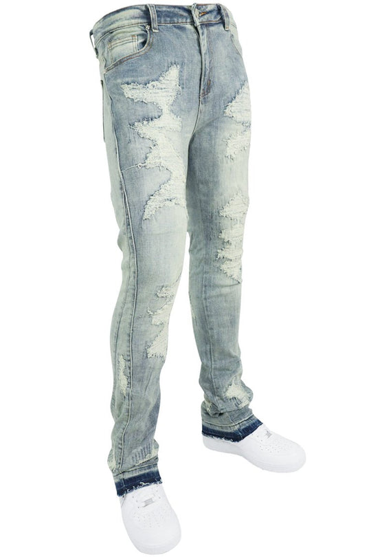 Elevated Stacked Denim (Bleach Wash) - Zamage