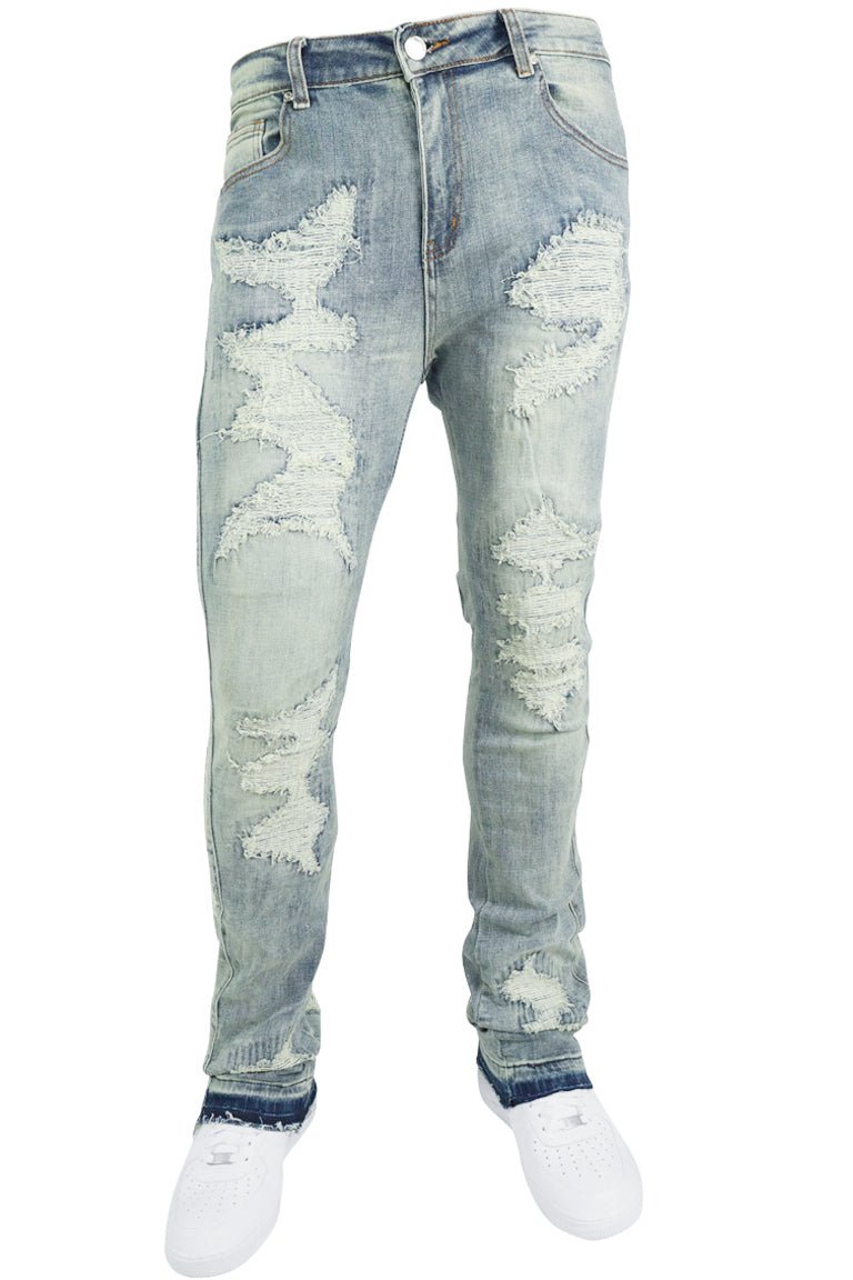 Elevated Stacked Denim (Bleach Wash) - Zamage