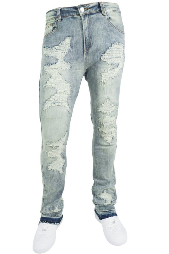 Elevated Stacked Denim (Bleach Wash) - Zamage