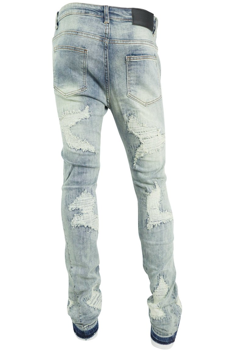 Elevated Stacked Denim (Bleach Wash) - Zamage
