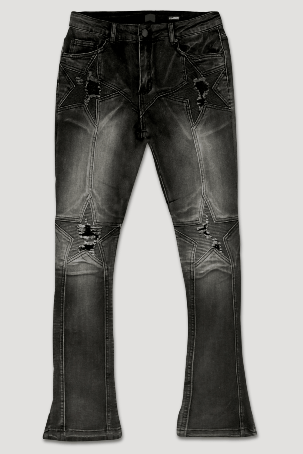 Four Point Stacked Denim (Black Wash) (M8300D) - Zamage