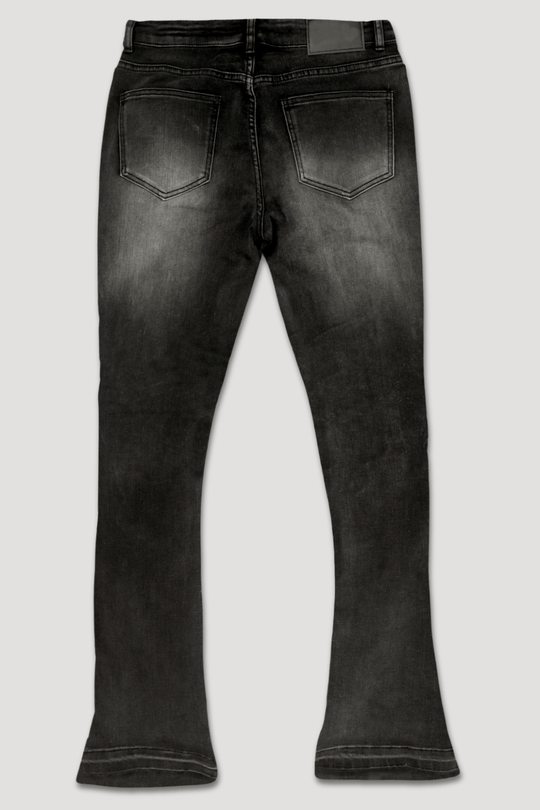 Four Point Stacked Denim (Black Wash) (M8300D) - Zamage