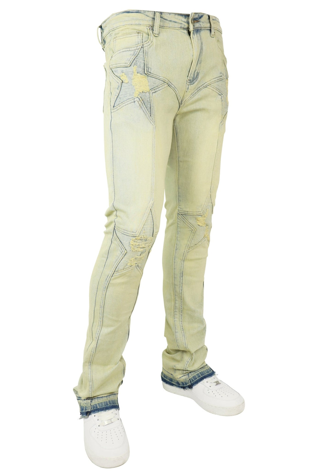 Four Point Stacked Denim (Bleach Wash) (M8300D) - Zamage