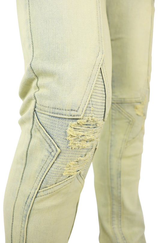 Four Point Stacked Denim (Bleach Wash) (M8300D) - Zamage