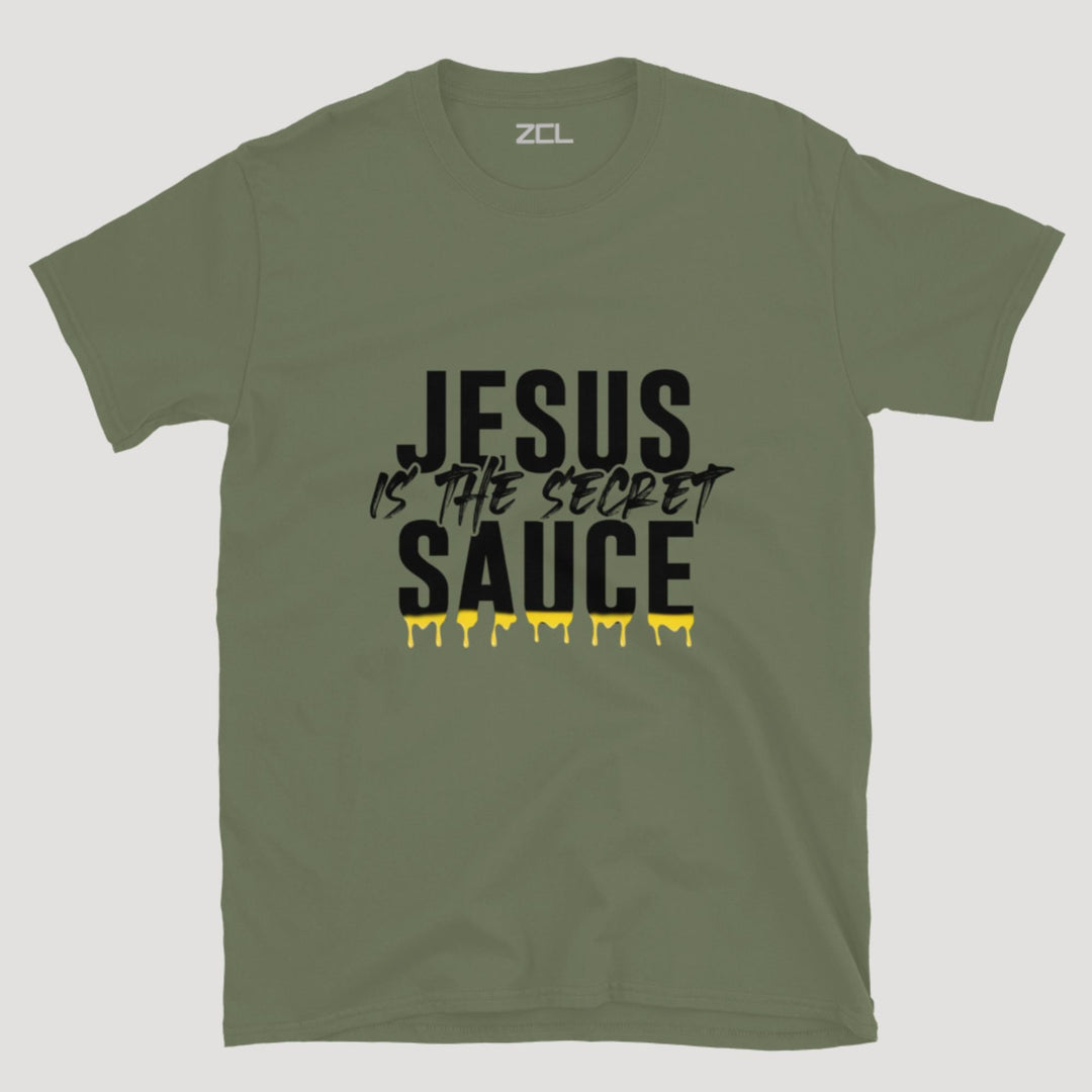 Jesus Is The Secret Sauce Tee (Black Logo) - Zamage