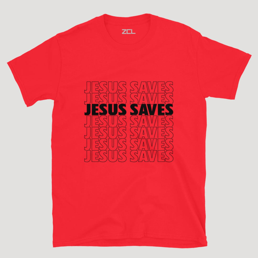 Jesus Saves Tee (Black Logo) - Zamage