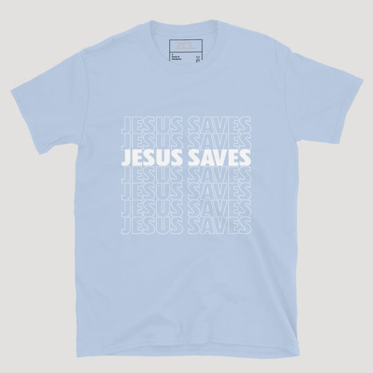 Jesus Saves Tee (White Logo) - Zamage