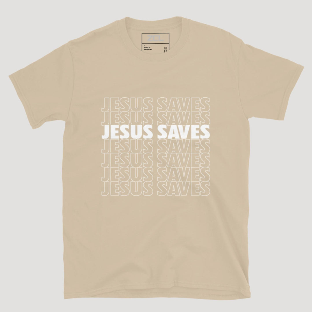 Jesus Saves Tee (White Logo) - Zamage