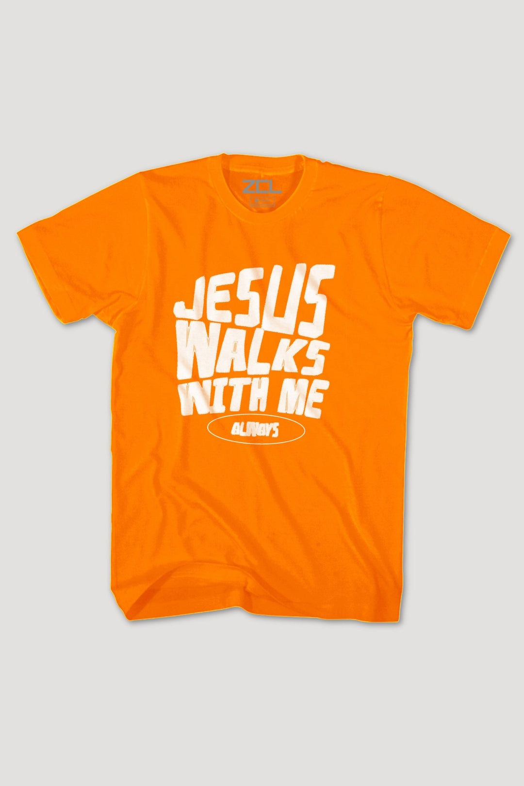 Jesus Walks With Me Tee (White Logo) - Zamage