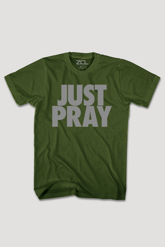 Just Pray Tee (Gray Logo) - Zamage