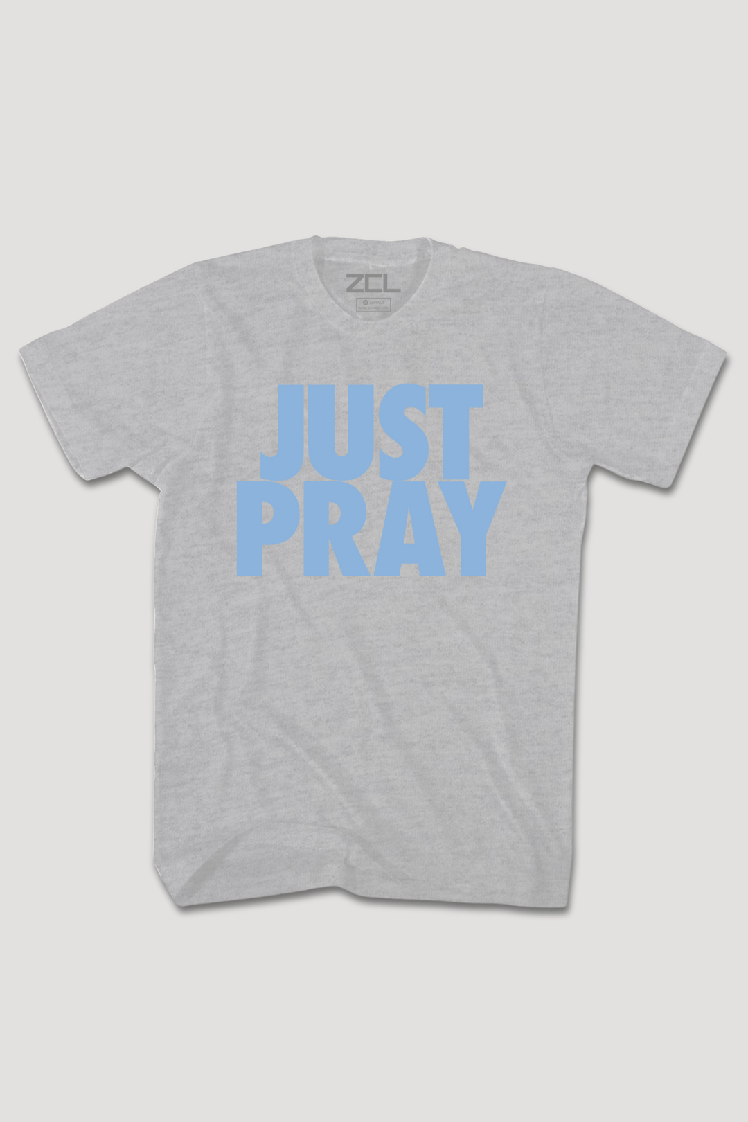 Just Pray Tee (Powder Blue Logo) - Zamage