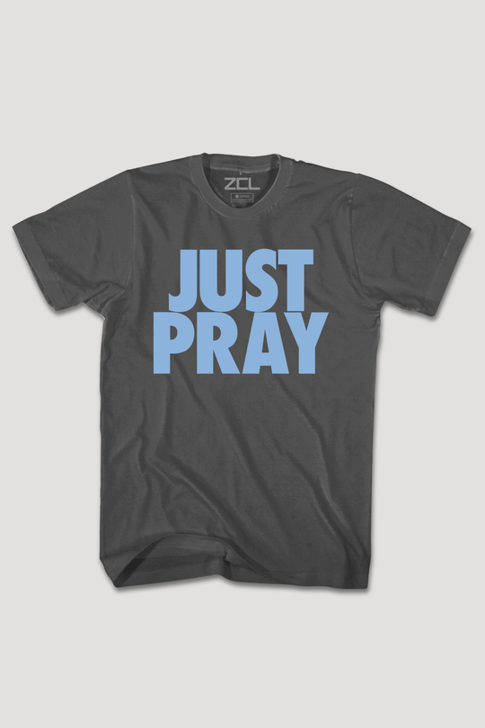 Just Pray Tee (Powder Blue Logo) - Zamage