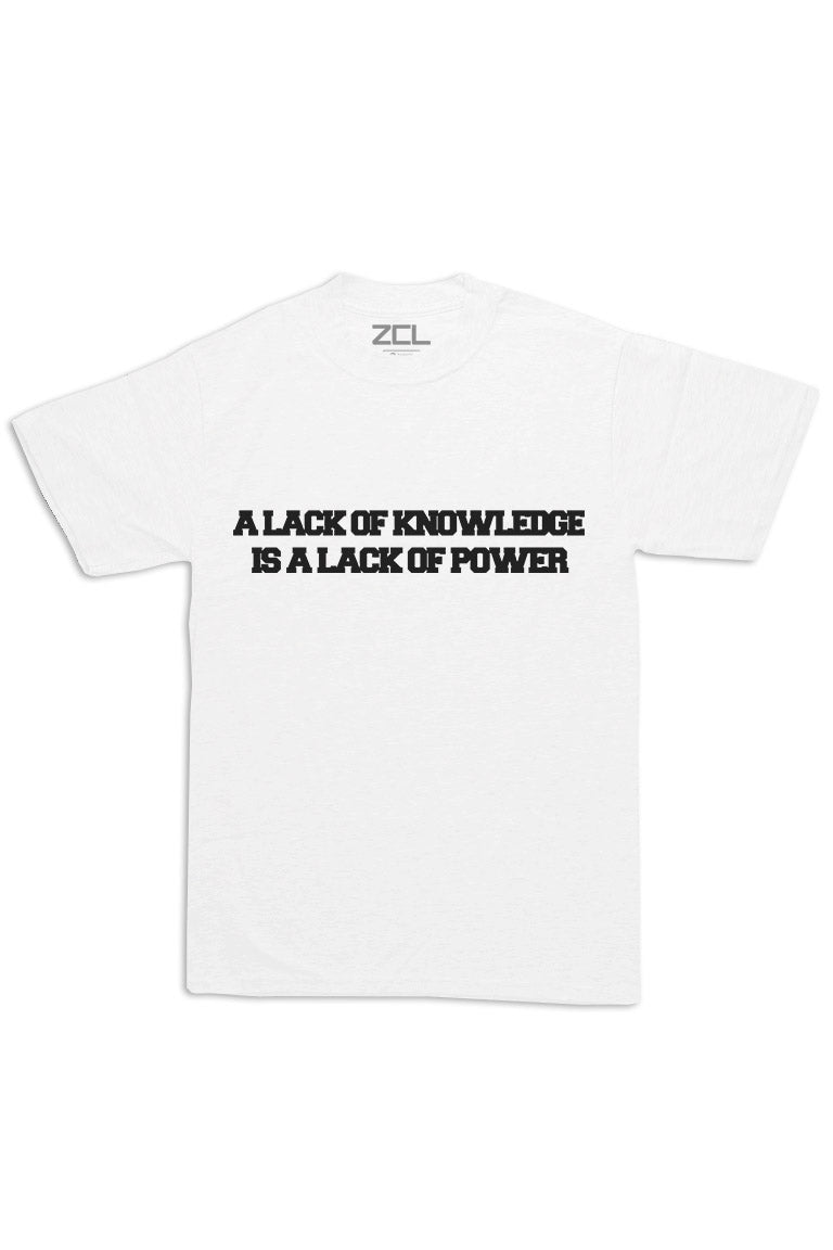 Oversized Knowledge & Power Tee (Black Logo) - Zamage