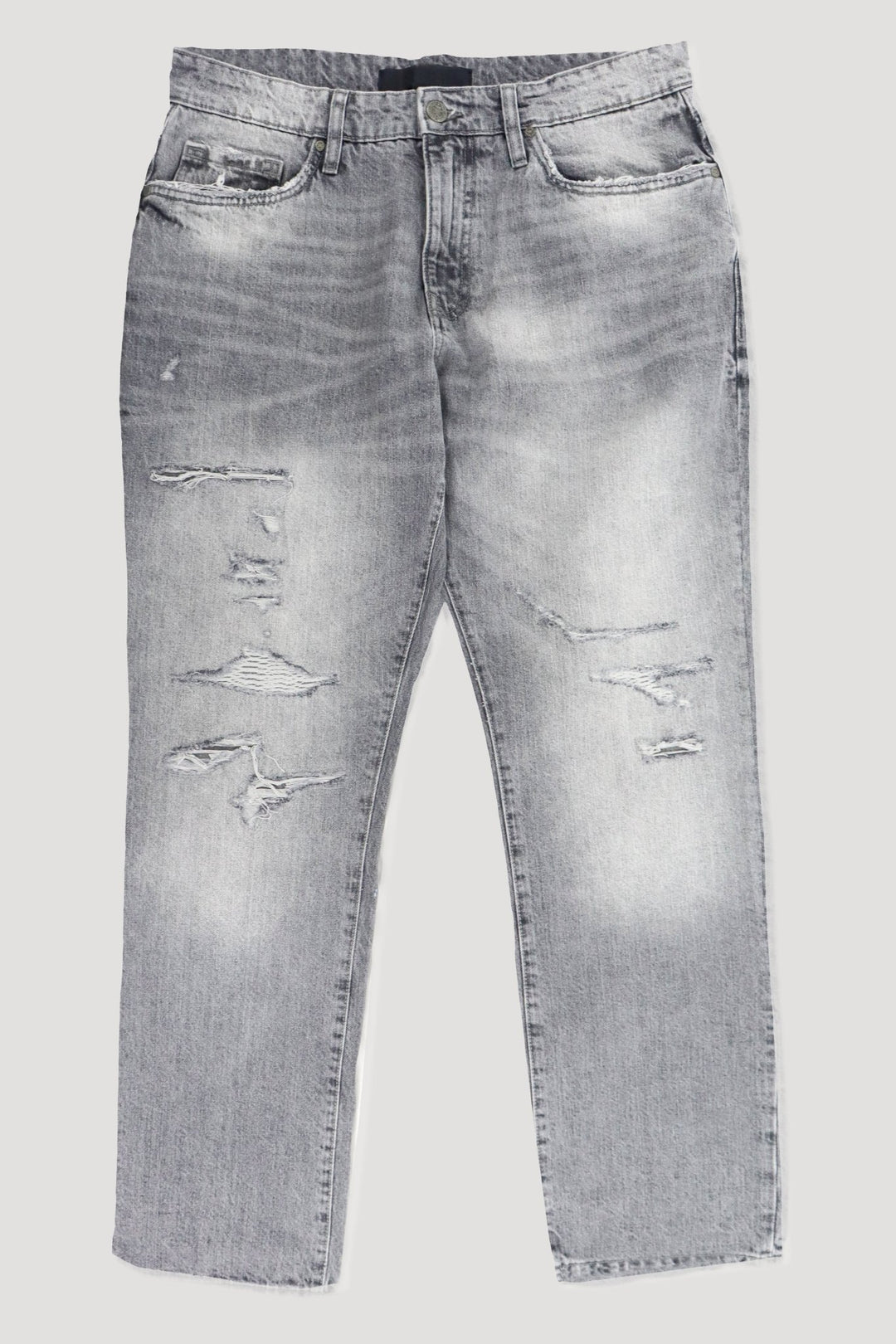 Light Shreds Relaxed Fit Denim (Cement Wash) (JA2131) - Zamage