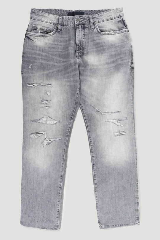 Light Shreds Relaxed Fit Denim (Cement Wash) (JA2131) - Zamage