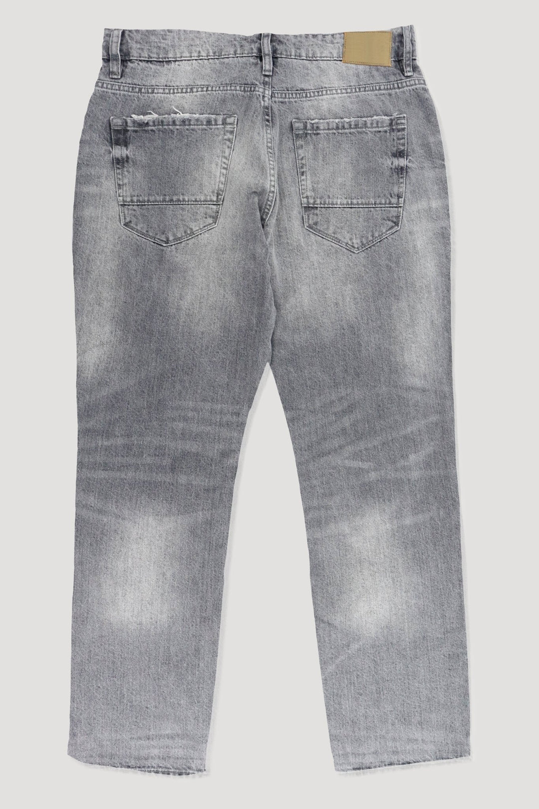 Light Shreds Relaxed Fit Denim (Cement Wash) (JA2131) - Zamage