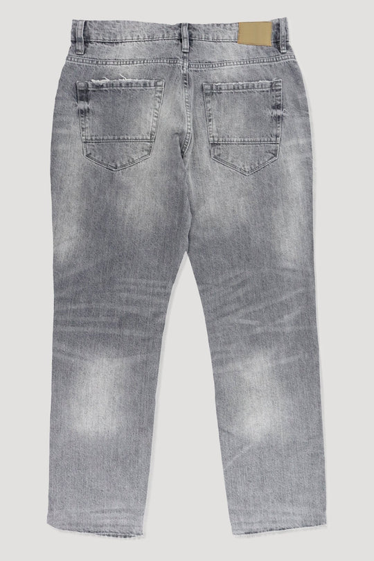 Light Shreds Relaxed Fit Denim (Cement Wash) (JA2131) - Zamage