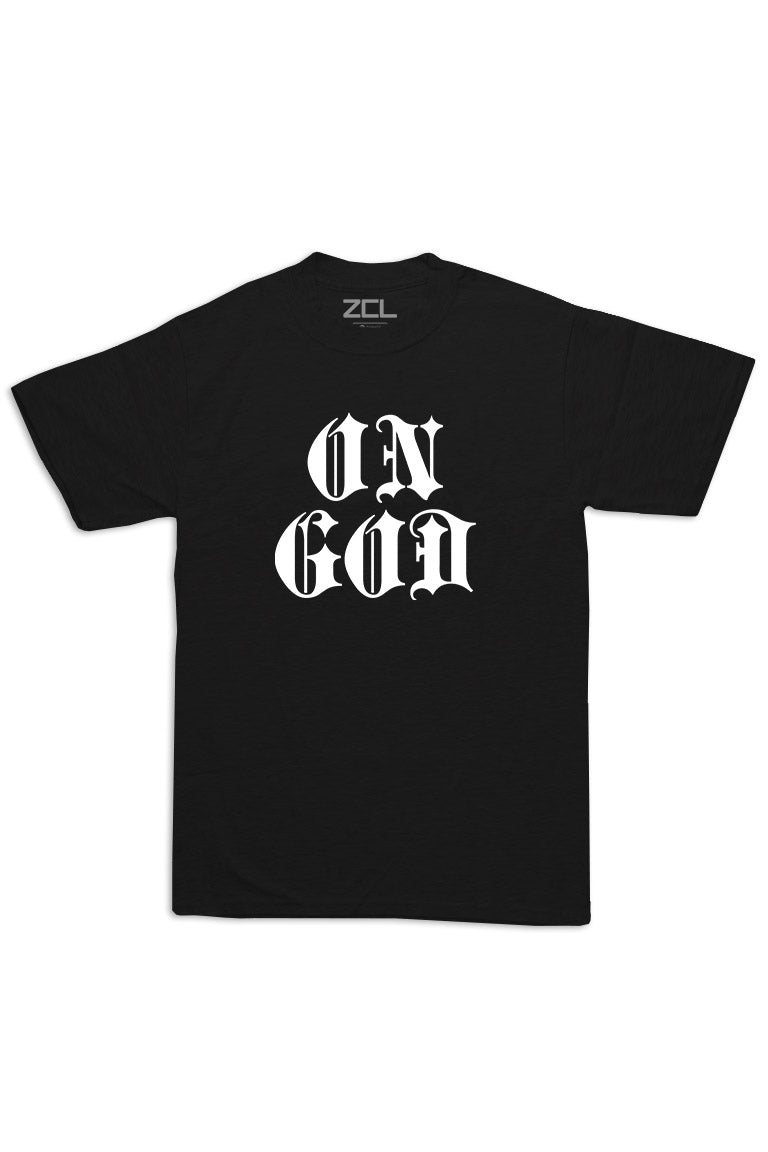 Oversized On God Tee (White Logo) - Zamage