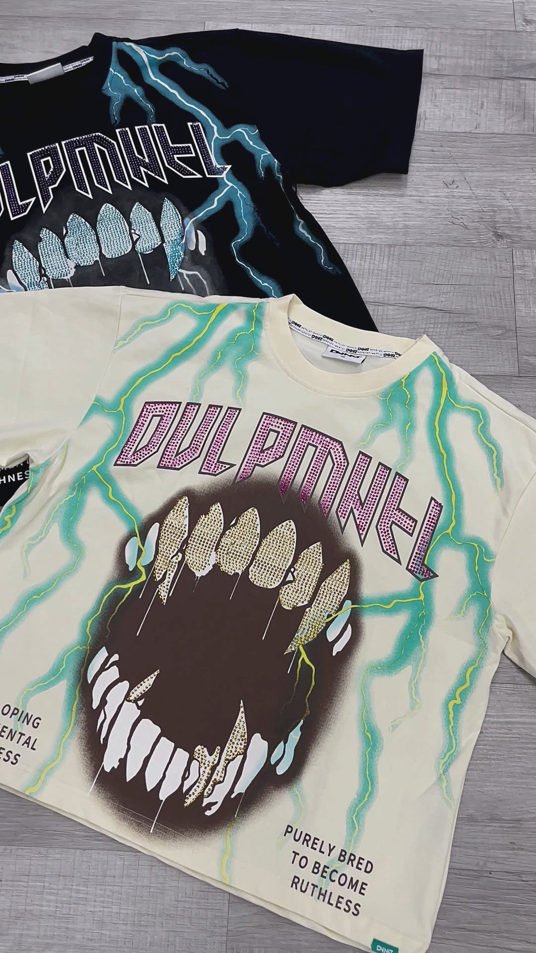 Rhinestone Grillz Tee Shirt (Black)