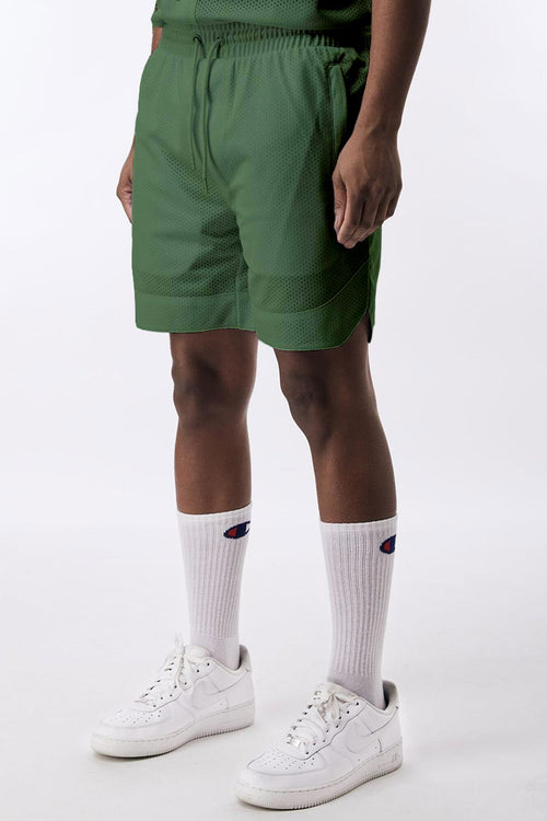 Double Mesh Shorts (Army Green) (100-931) - Zamage