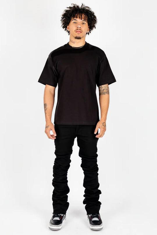 Rockstar Original Clean Fit Super Stacked Denim (Jet Black) - Zamage