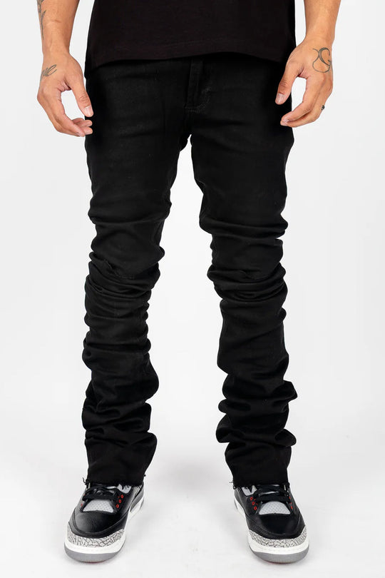 Rockstar Original Clean Fit Super Stacked Denim (Jet Black) - Zamage