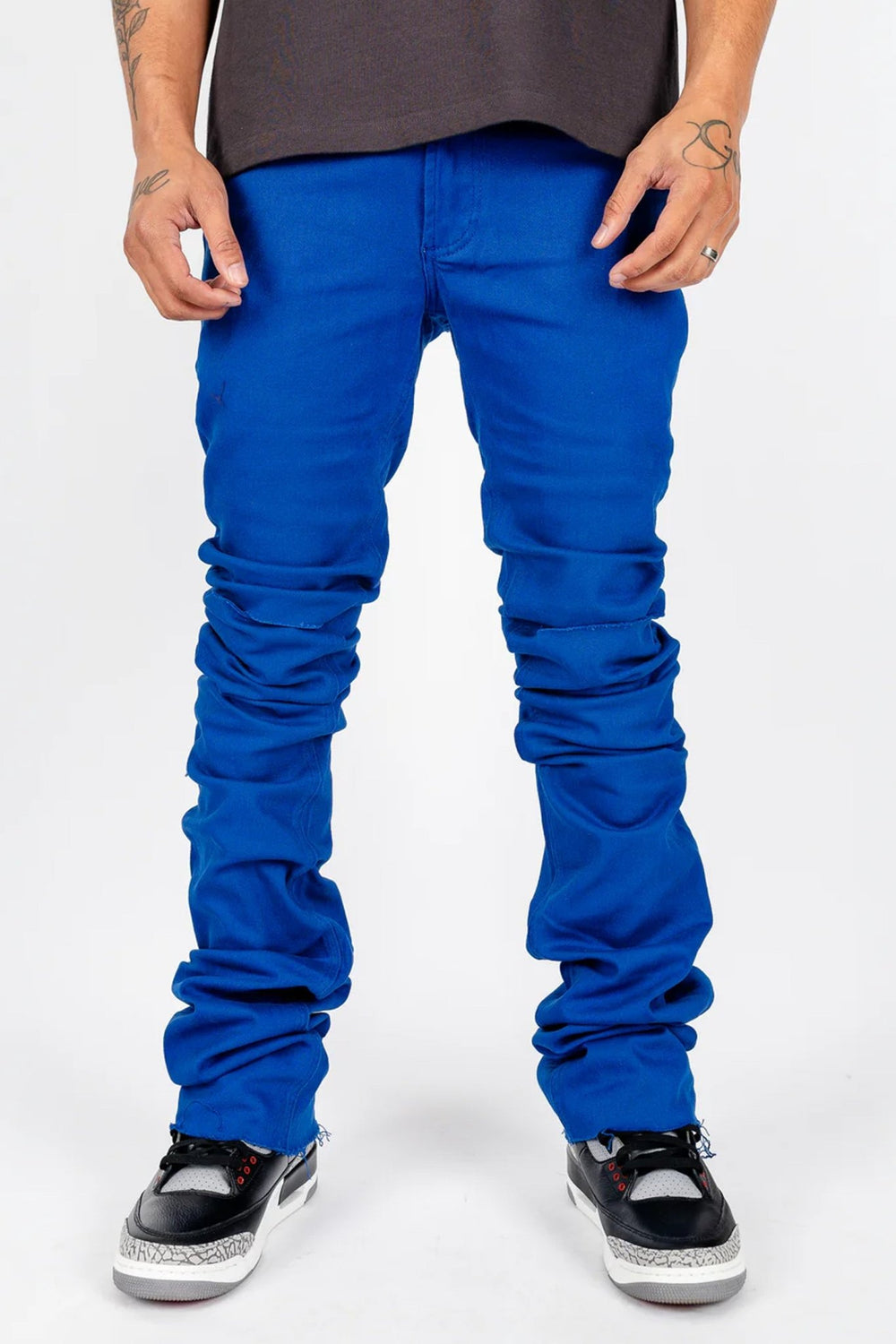 Rockstar Original Clean Fit Super Stacked Denim (Royal Blue) - Zamage
