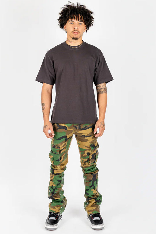 Rockstar Original Faded Camo Split Super Stacked Denim (Camo) - Zamage
