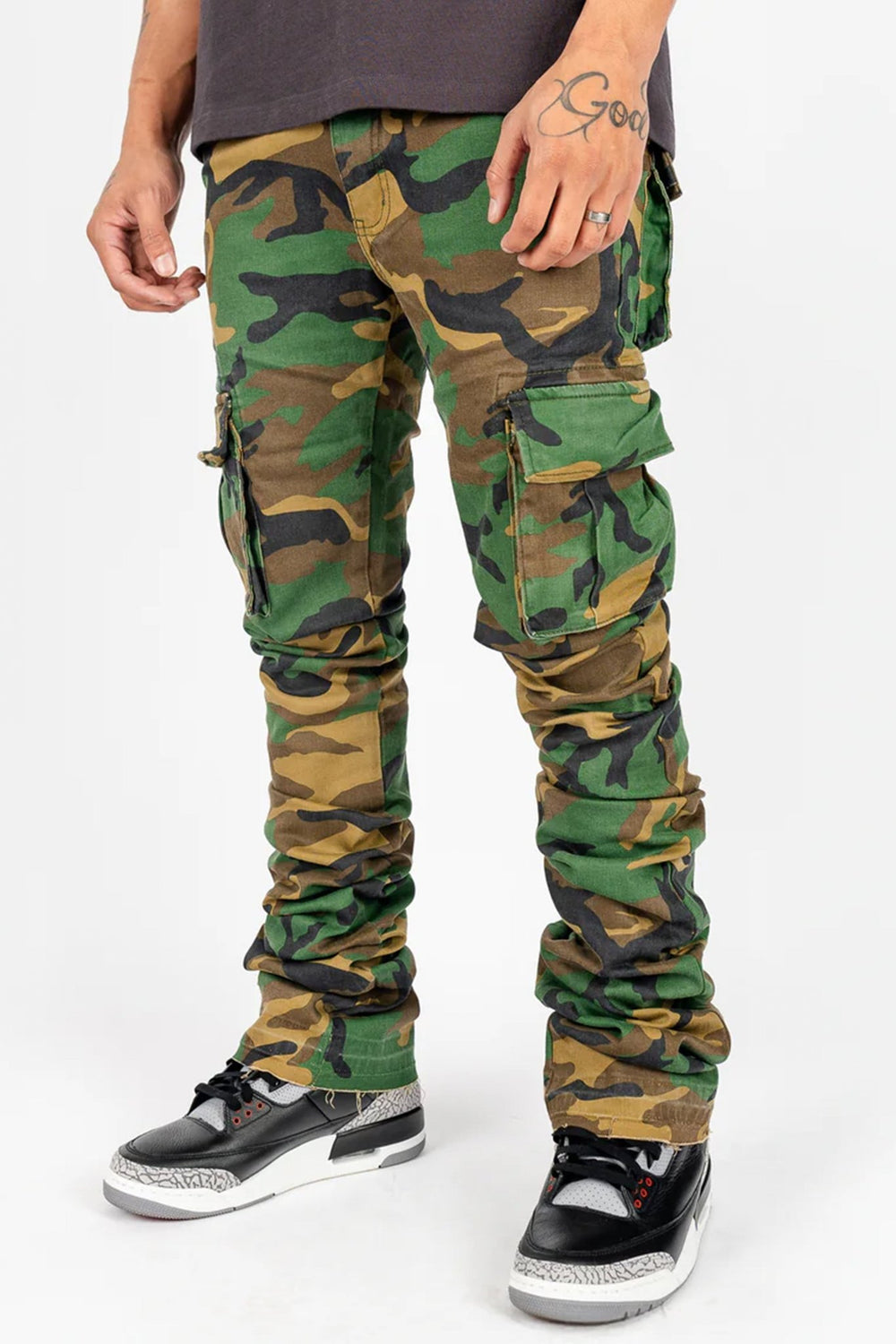 Rockstar Original Super Stacked Camo Cargo Denim (Vintage Camo) - Zamage