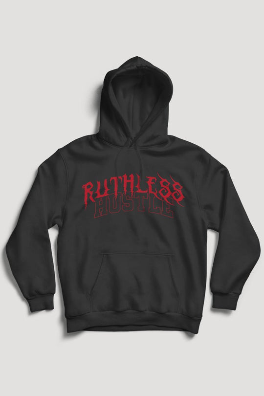 Ruthless Hustle Hoodie (Red Logo) - Zamage