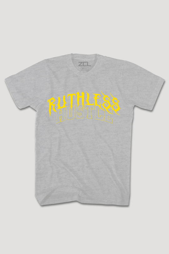 Ruthless Hustle Tee (Yellow Logo) - Zamage