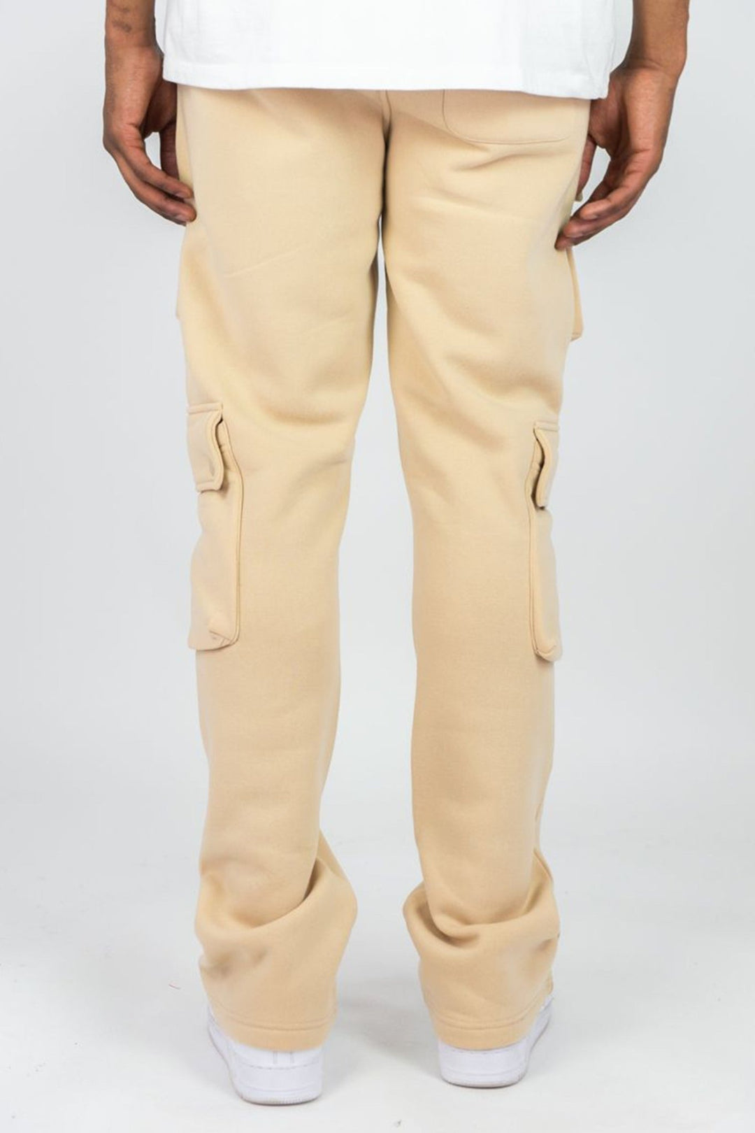 Stacked Cargo Fleece Pant (Khaki) (100 - 476) - Zamage