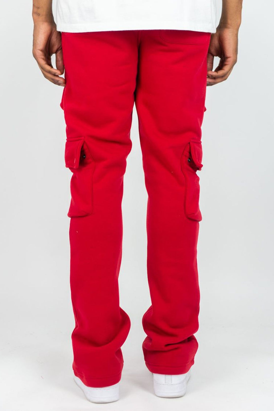 Stacked Cargo Fleece Pant (Red) (100 - 476) - Zamage