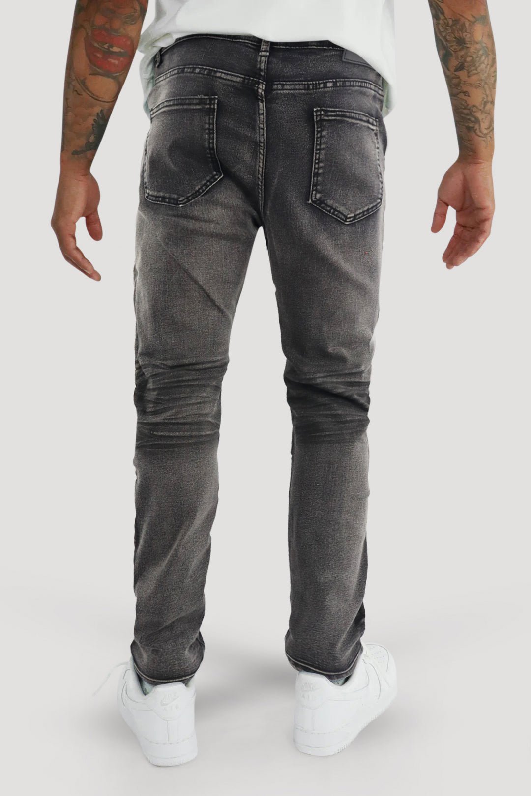 Street Stone Slim Fit Denim (Black Wash) (M8347D) - Zamage