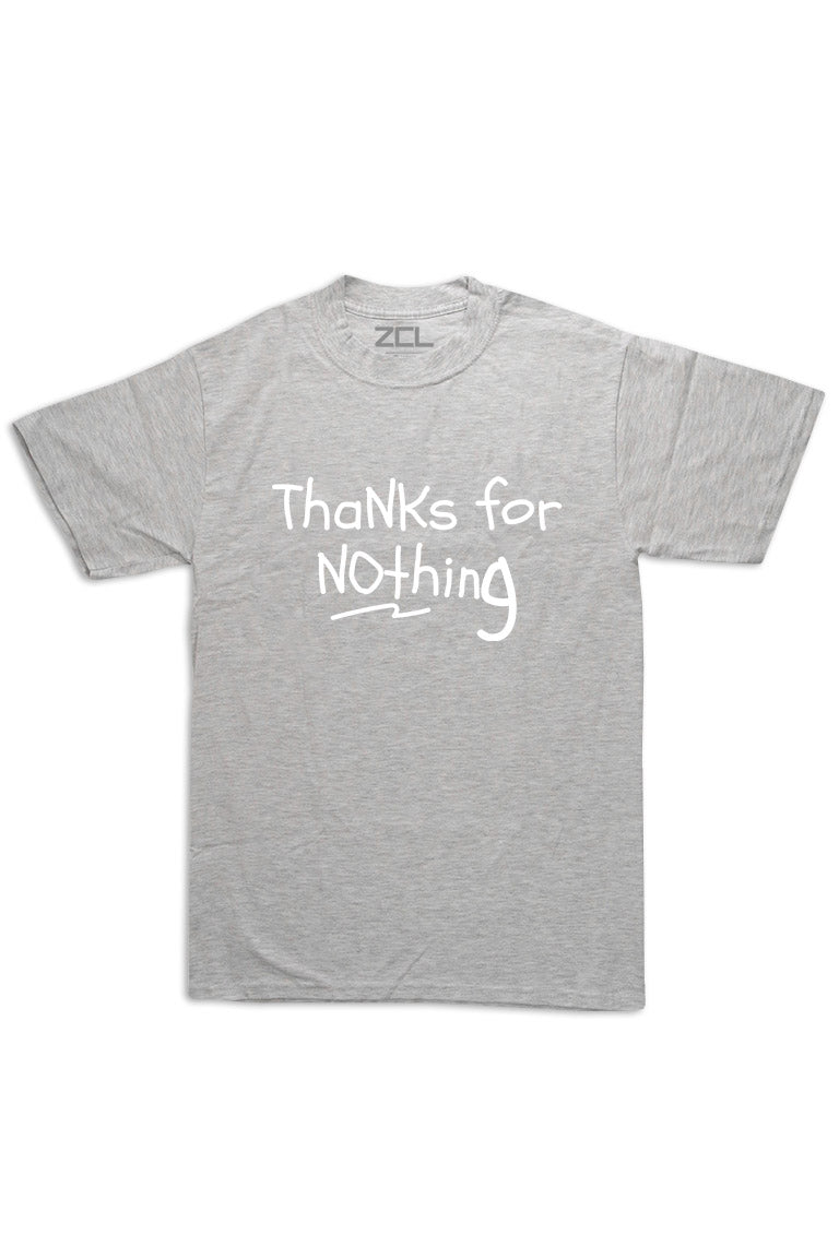 Oversized Thanks For Nothing Tee (White Logo) - Zamage